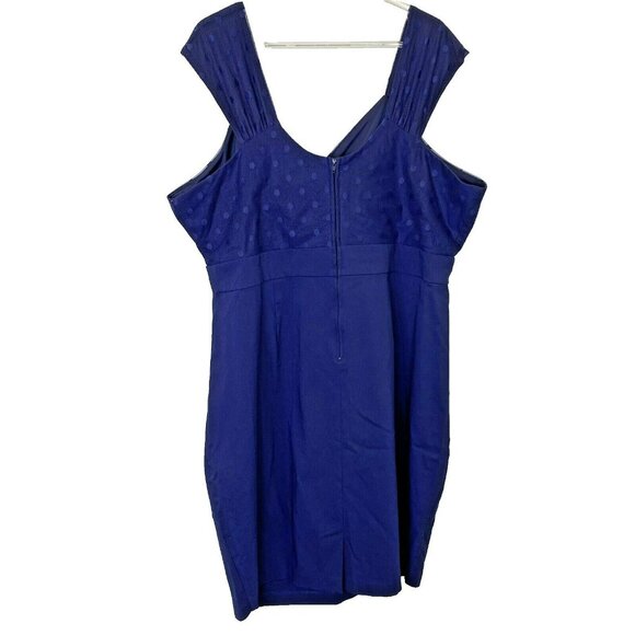 Torrid Dress Plus Size 26 4X Navy Blue Dot Surplice Cocktail Party NWT NEW - Picture 5 of 5